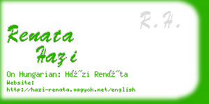 renata hazi business card